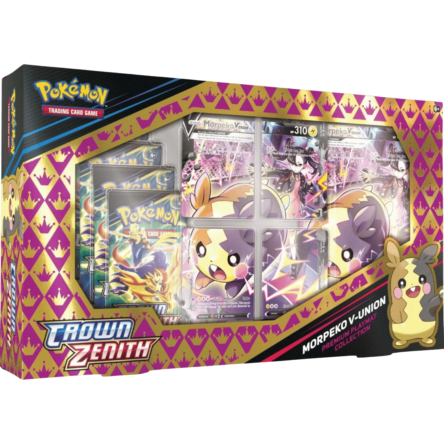 Colección premium con tapete Morpeko V‑UNIÓN de Cenit Supremo de JCC Pokémon (ESPAÑOL)