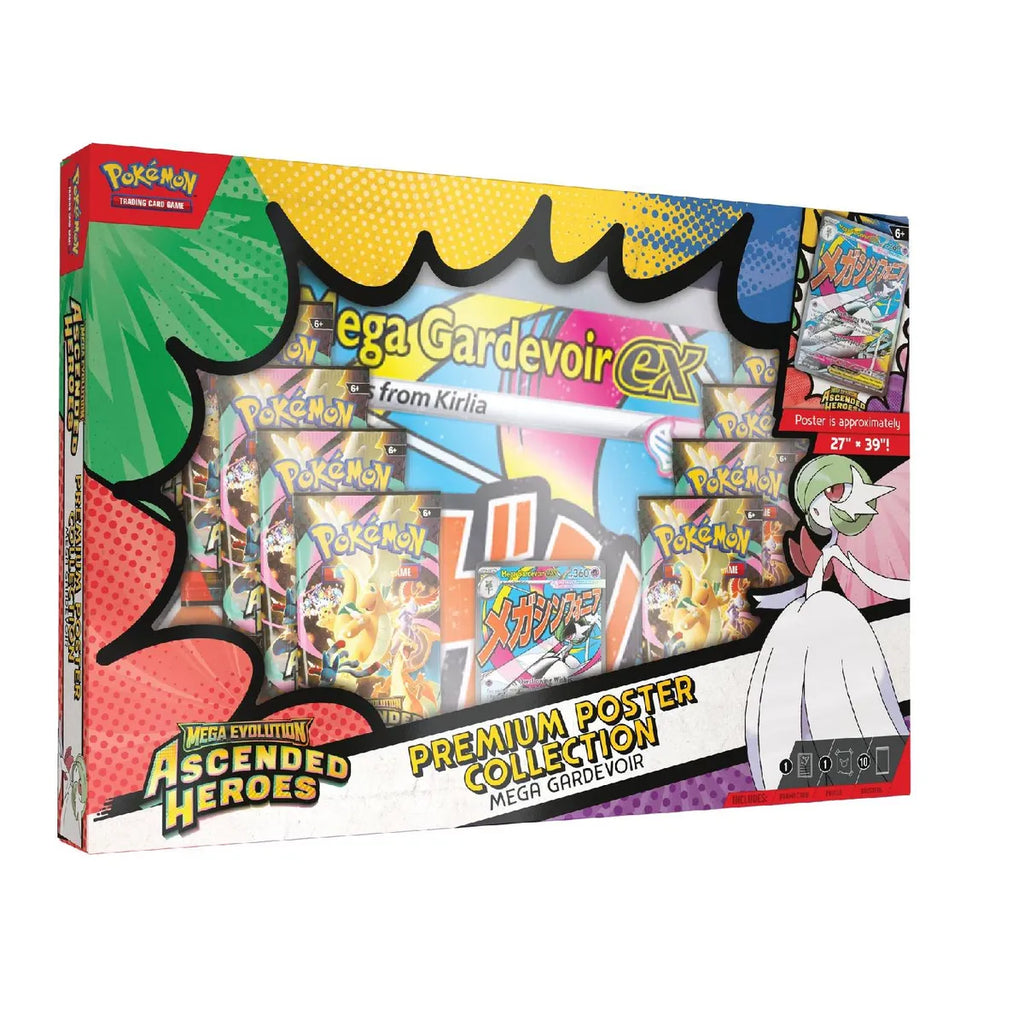 Pokemon TCG Ascended Heroes Mega Gardevoir Premiun Poster Collection INGLES