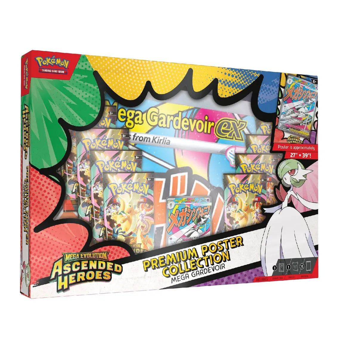 Pokemon TCG Ascended Heroes Mega Gardevoir Premiun Poster Collection INGLES